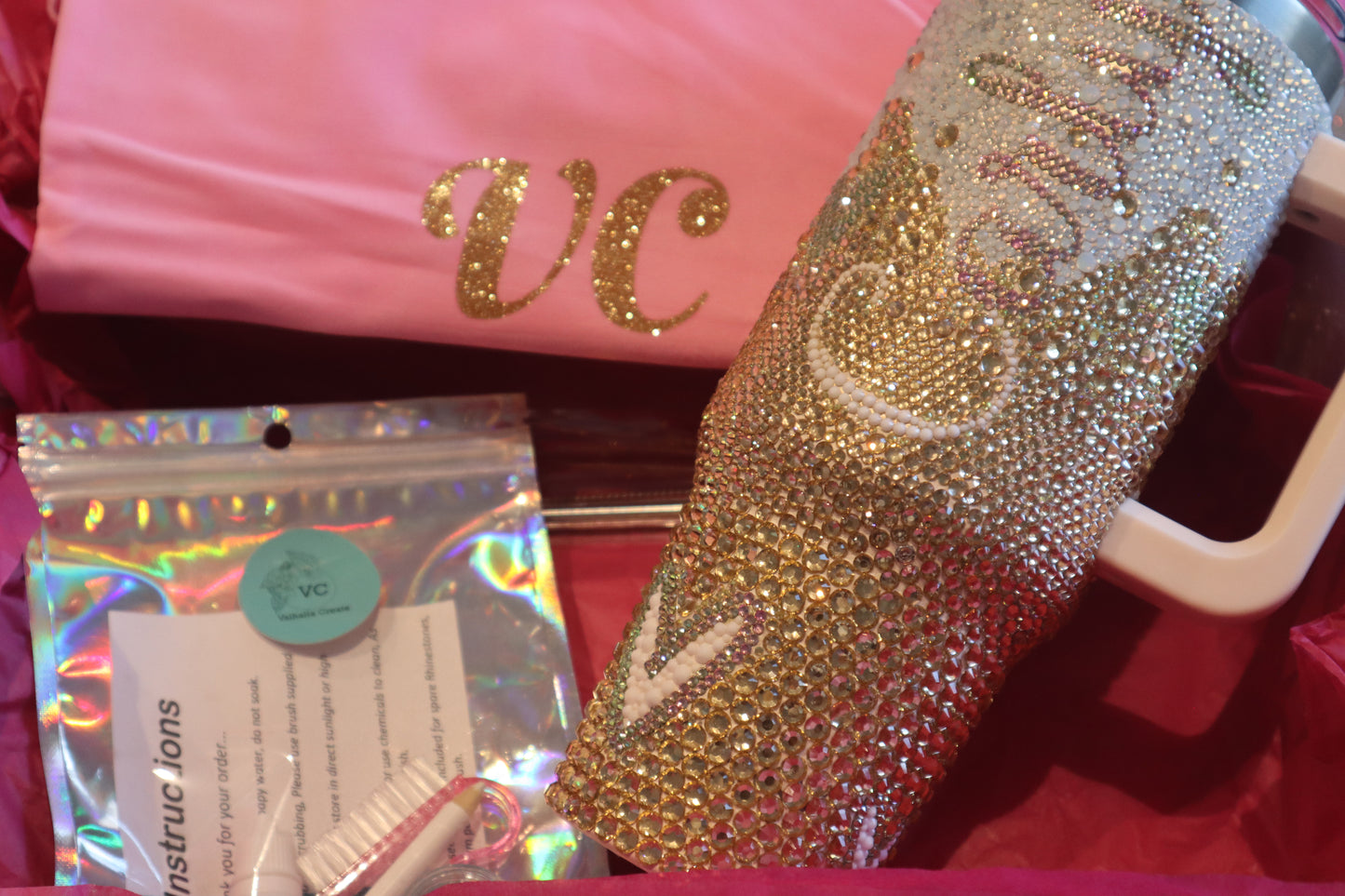Custom Made Rhinestone Tumbler 40oz