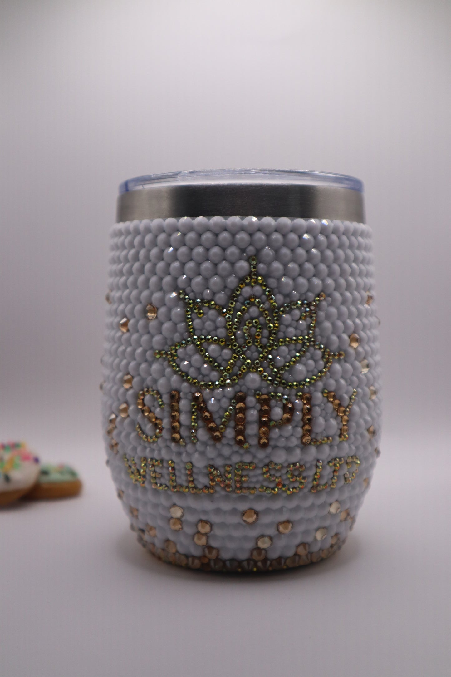 Custom Made Rhinestone Coffee Cup 12oz