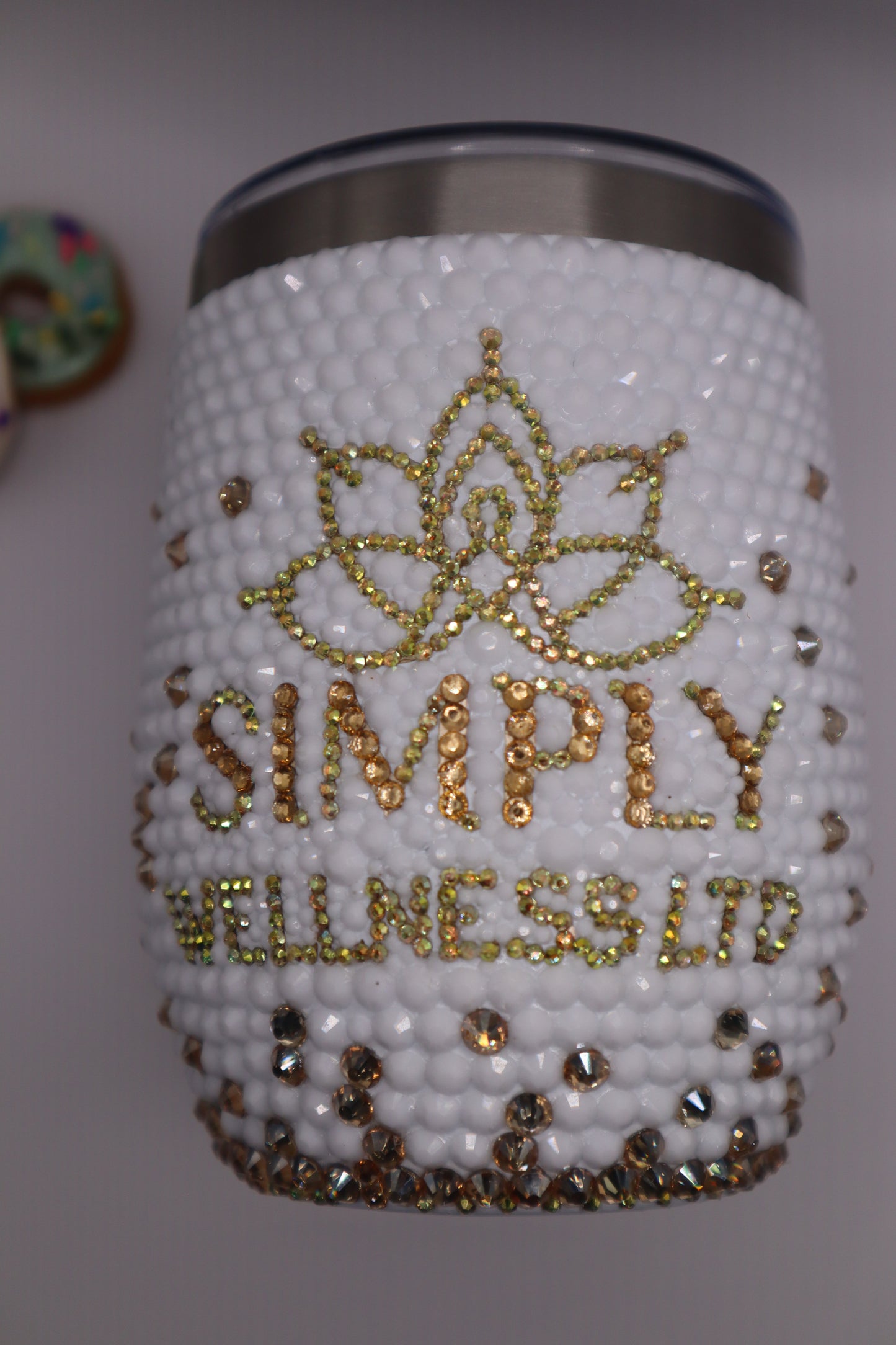 Custom Made Rhinestone Coffee Cup 12oz